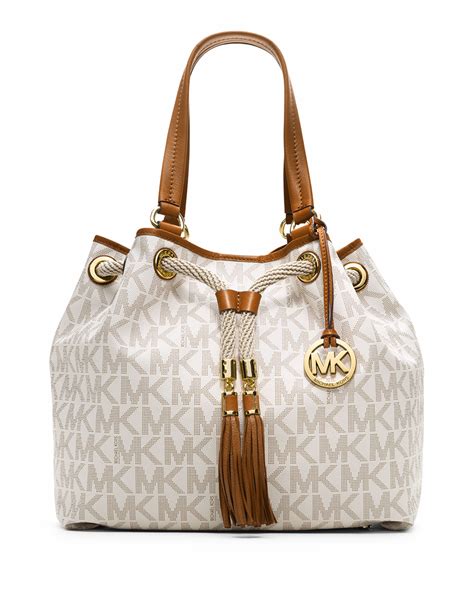 black and tan michael kors purse|michael kors beige bag.